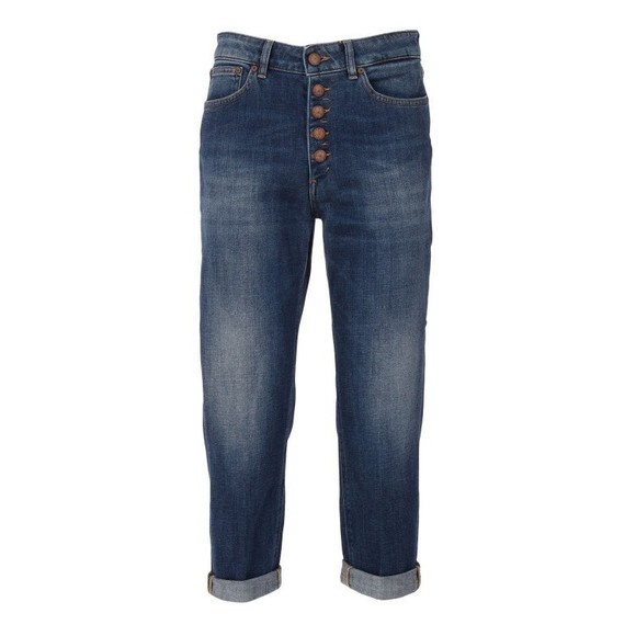 Dondup High-Waisted Distressed Denim Jeans With Rolled Cuffs - NWT - Picture 1 of 3
